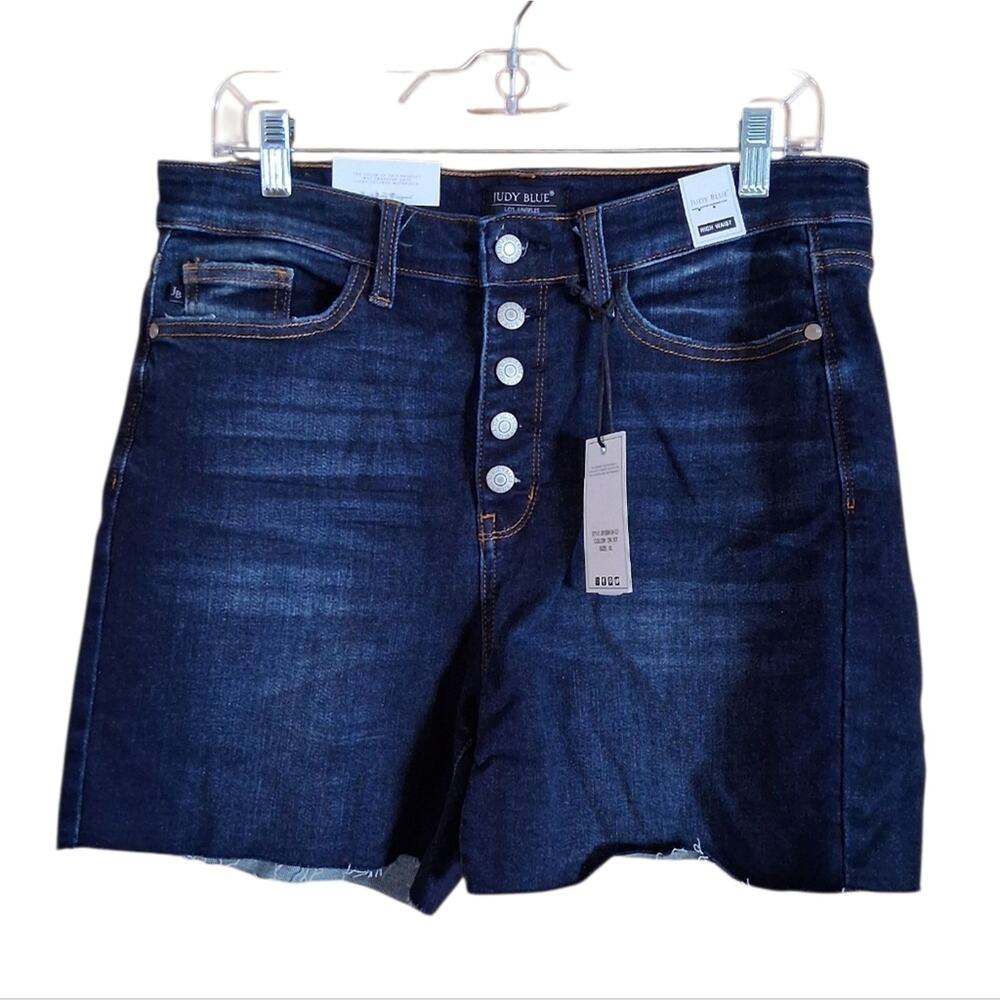 NWT Judy Blue High Waist Button Fly Shorts Size XL